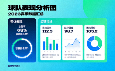 球队表现分析图，展示球队的整体表现和关键指标